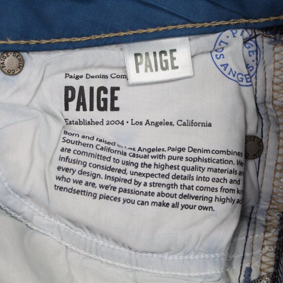 PAIGE Jimmy Jimmy Skinny Jeans Womens 25 Blue Distressed Capris w/ 22" inseam - Picture 11 of 11